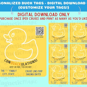 Custom Cruise Duck Tags: Personalized Duck Hunt (Digital PDF)
