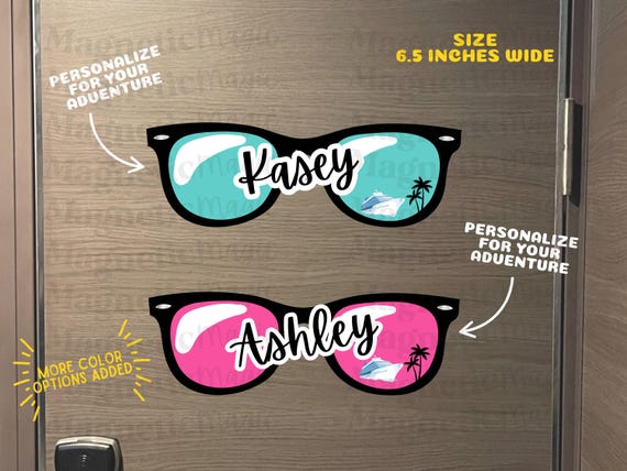 Personalized Cruise Door Magnet | Sunglasses Cabin Decor