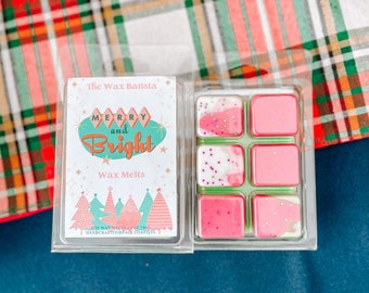 Merry & Bright Wax Melts, Holiday Scented Wax Melts, Inspired Holiday Melts, Soy Wax Melts