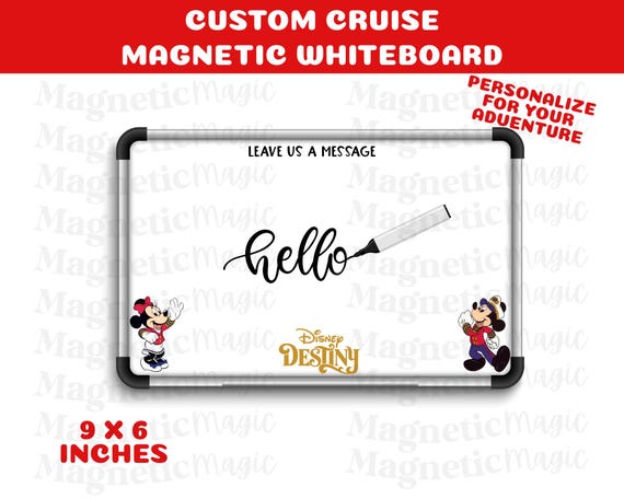 DCL Whiteboard Magnet| Custom Dry Erase Message Board| Fun Cruise Door Sign| Magnetic Cruise