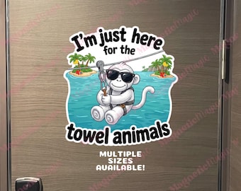 Cute Towel Animal Cruise Magnets| Fun Cabin Decor| Funny Cruise Door Sign| Magnetic Cruise Door Gift| Cruise Ship Door Decorations
