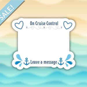 Cruise Door Message Board Magnet: Laminated White Board (8.5x7)