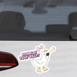 Alberne Gans - Automagnet | Magnet Gans | Dumme Gans - Automagnet | Lustiges Auto - Magnet | Wetterfester Magnet