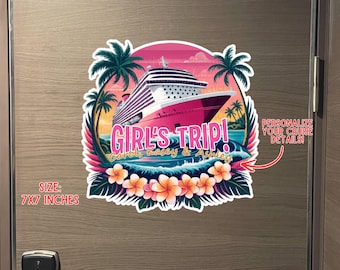 Girls Trip Personalized Cruise Magnet| Cabin Door Decoration| Fun Cruise Decor| Family Keepsake