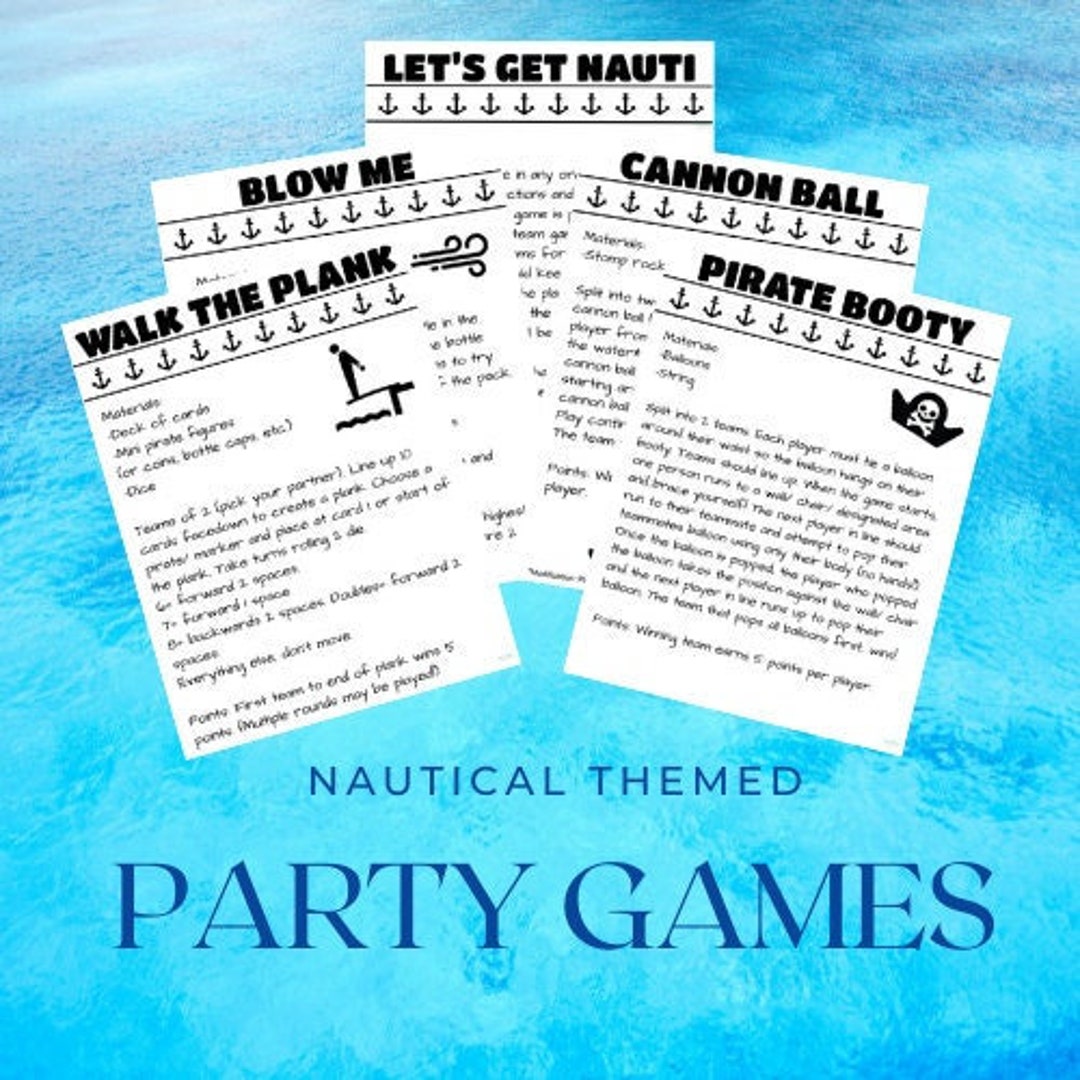 Nautical Themed Party Games Boat Party Games Group Party Games Etsy Nautical Themed Party Games Boat Party Games Group Party Games Etsy