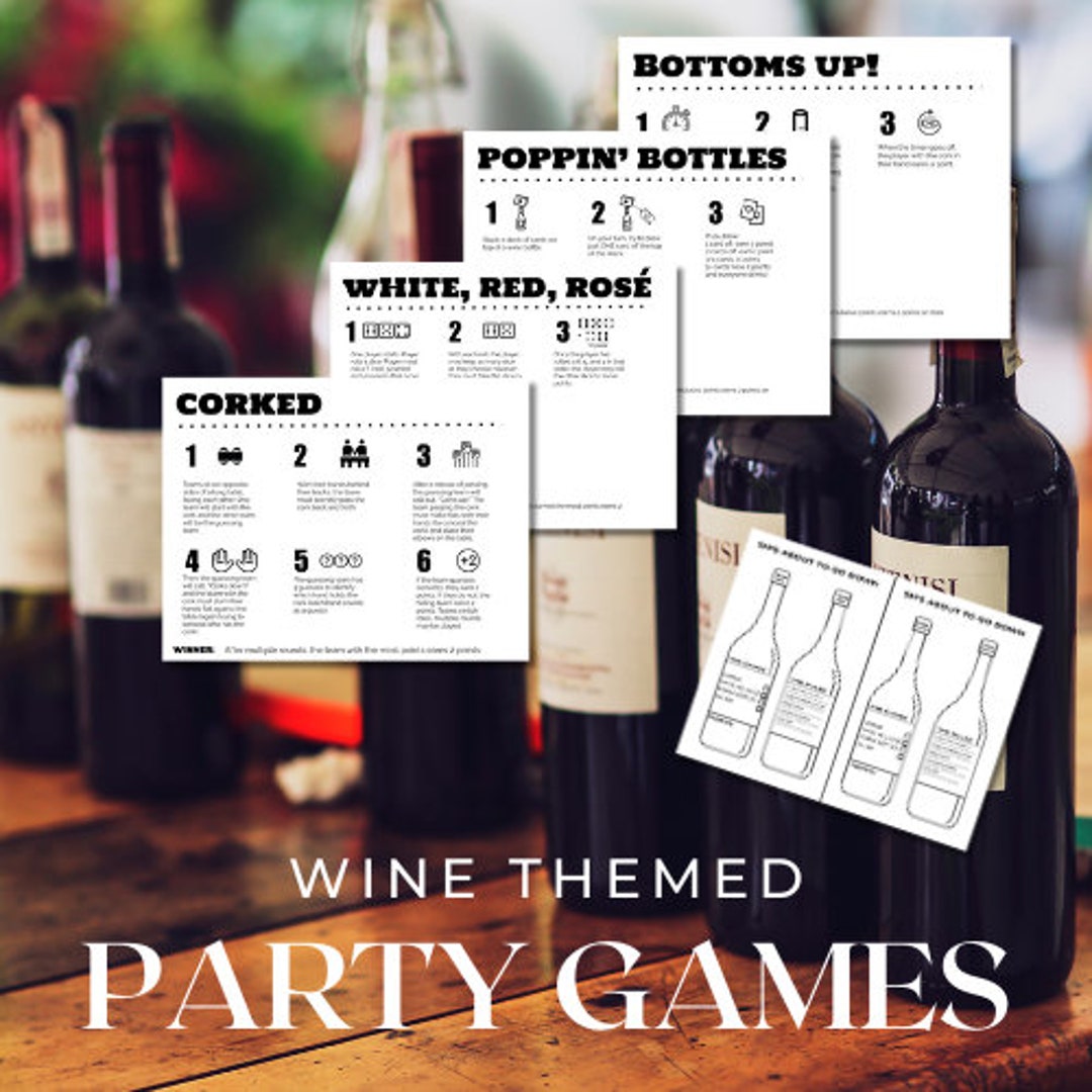 Wine Themed Party Games Winery Games Special Occasion Wine Themed Games