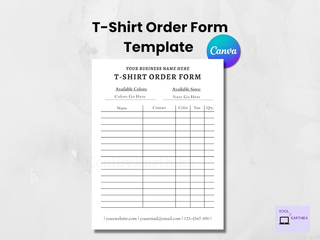 The Editable T Shirt Order Form Template You'Ve Been Looking For - mc7y77i