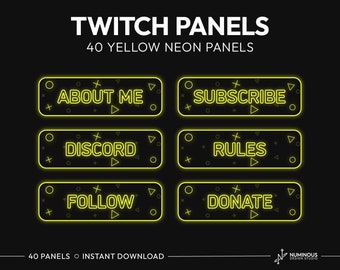 Paneles de contracción de neón amarillo / 40 paneles / Panel de flujo / Panel de neón / Panel de neón brillante / Panel de contracción amarillo / Descarga instantánea