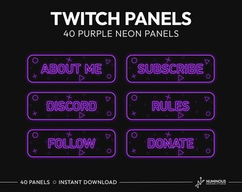 Paneles de contracción de neón púrpura / 40 paneles / Panel de flujo / Panel de neón / Panel de neón brillante / Panel de contracción púrpura / Descarga instantánea