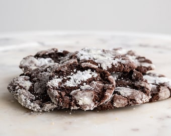 Vegan Chocolate Crinkle Cookies