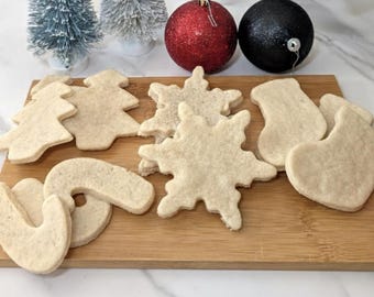 Vegan Holiday Sugar Cookies, Undecorated, Gluten Free Option Available!