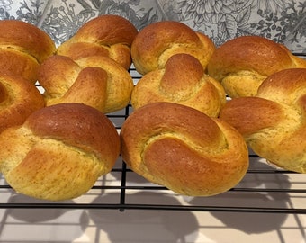 Vegan Challah Bread Rolls, Mini Vegan Challah Bread, Individual Challah Bread Rolls, Vegan