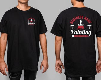 Custom Painter Shirt, Men&#39;s Personalized Painter Shirt, Custom Name Painter Tee, Painter Business Custom Shirt, Painter Contractor Tshirt