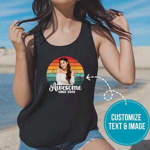 Custom Photo Tank Top, Custom Tank Top, Vintage Tank Top, Unisex Tank Top, Retro Custom Photo Tank Top, Your Photo Tank Top, Photo Tank Top