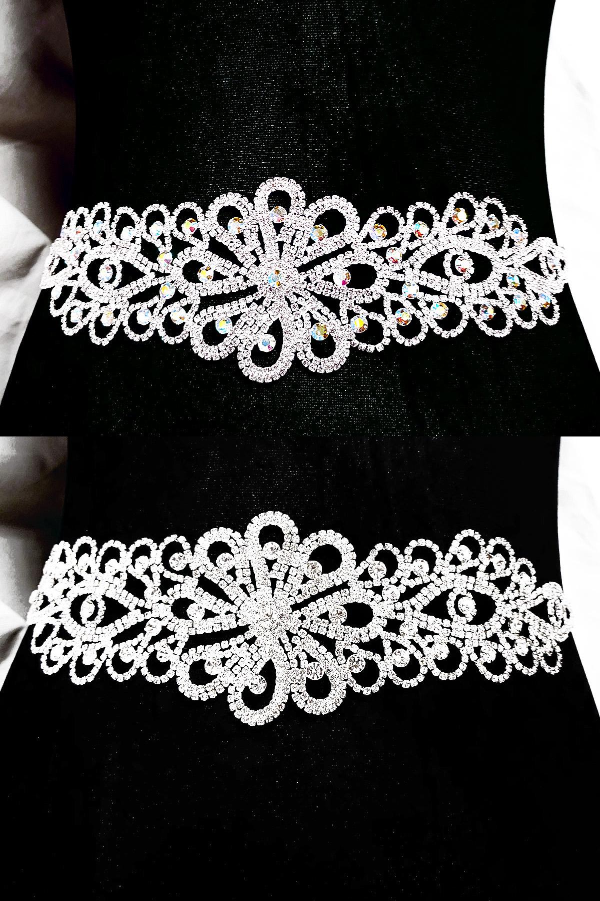 Elegant Silver Metal Lace Belt MA+ Sterling Silver String Belt – Lucentement main image 2