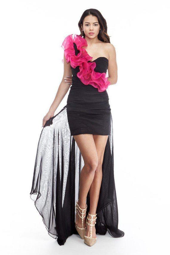 short chiffon dress styles Chicas Brand Party That Features Ruffled Organza Strap and Removeable Chiffon Skirt Y3101 For wedding color:Blue 15% Extra Amara Maxi Dress Animal line silhouette and pleated