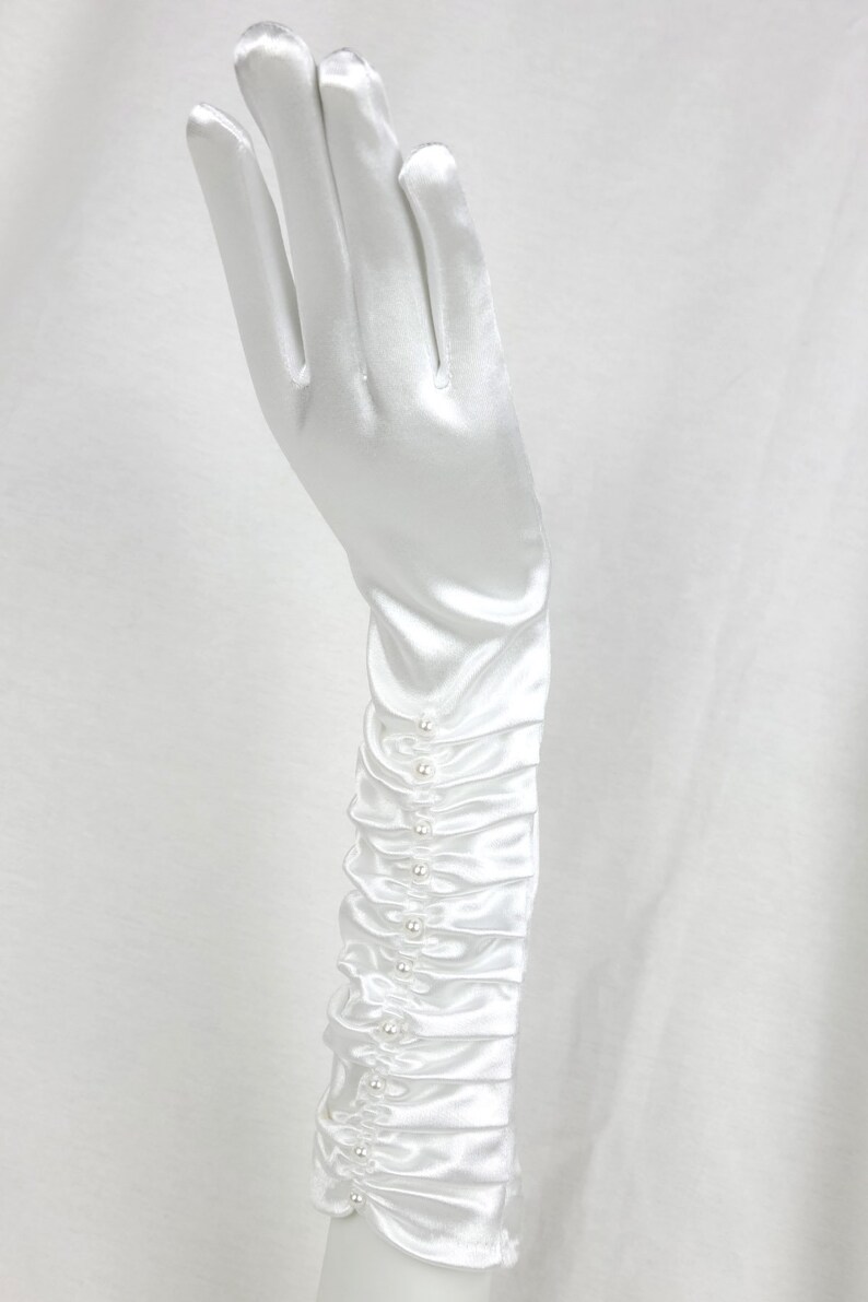 Ivory glove with stimulating pearls - Sydney Glove main image 1