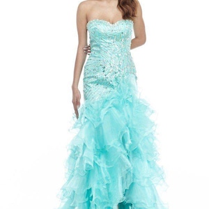 sharpay blue dress Evans beaded detailing Prom dress Baltic Born Womens Lynda Size:S - Long Youll admire this beautifully