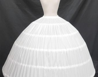 Enagua de crinolina con cinco aros metálicos y cintura ajustable con cordones, talla única, ideal para quinceañeras, vestidos de gala y vestidos de fiesta PC321-5