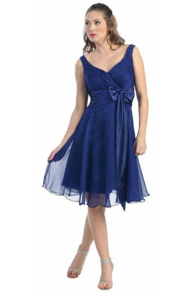 Royal Blue Knee Length Dress - Etsy