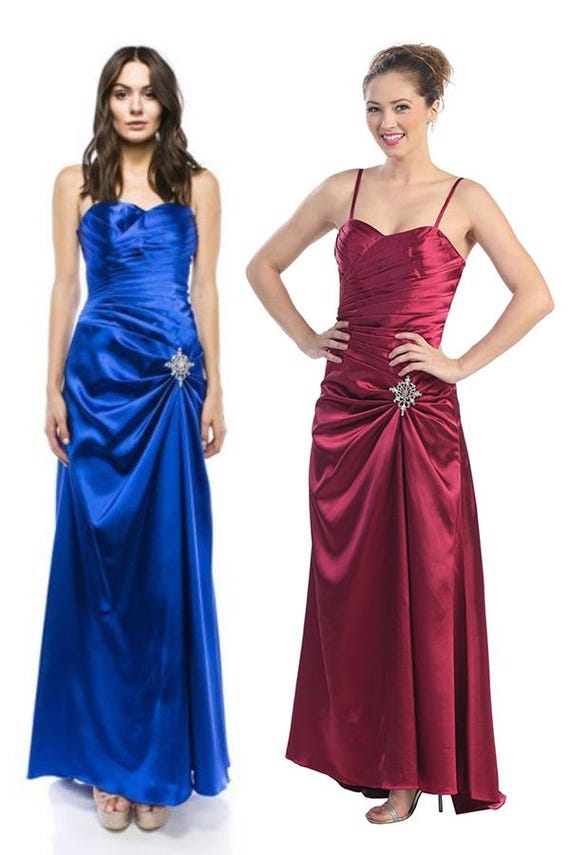 Chicas Fashion Long Floor Length Dress with Rhinestone Jewel Broche XS-3XL C5545 Chicas Fashion Long Floor Length Dress with Rhinestone Jewel Broche XS-3XL C5545