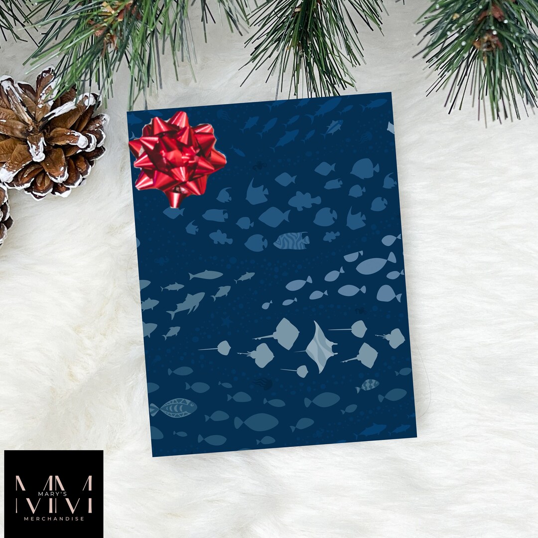 Wrapping Paper Fish Gift Wrapping Paper, Fish Gift Wrap, Fish