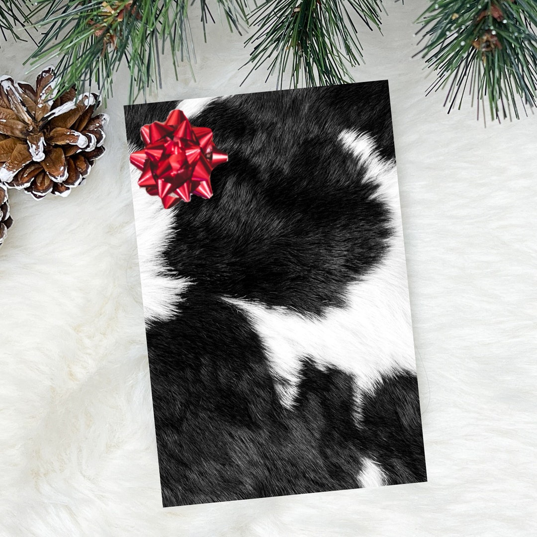 Wrapping Paper Cow Christmas Wrapping Paper, Cowhide Gift Wrap