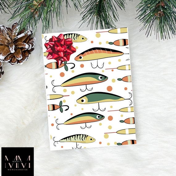 Wrapping Paper: Fishing Wrapping Paper, Fishing Gift Wrap, Fishing