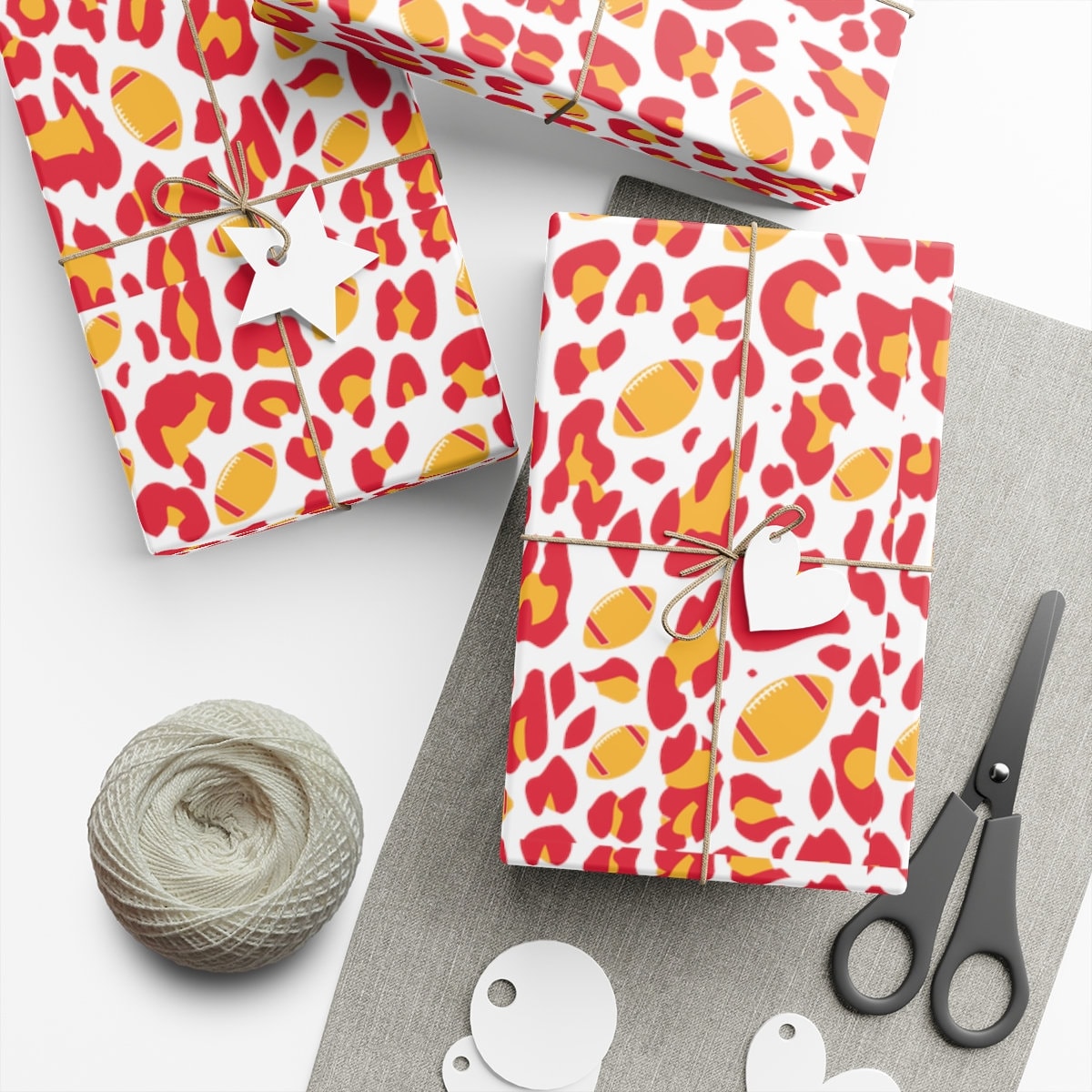 Wrapping Paper Kansas City Football Gift Wrap, Kansas City Football
