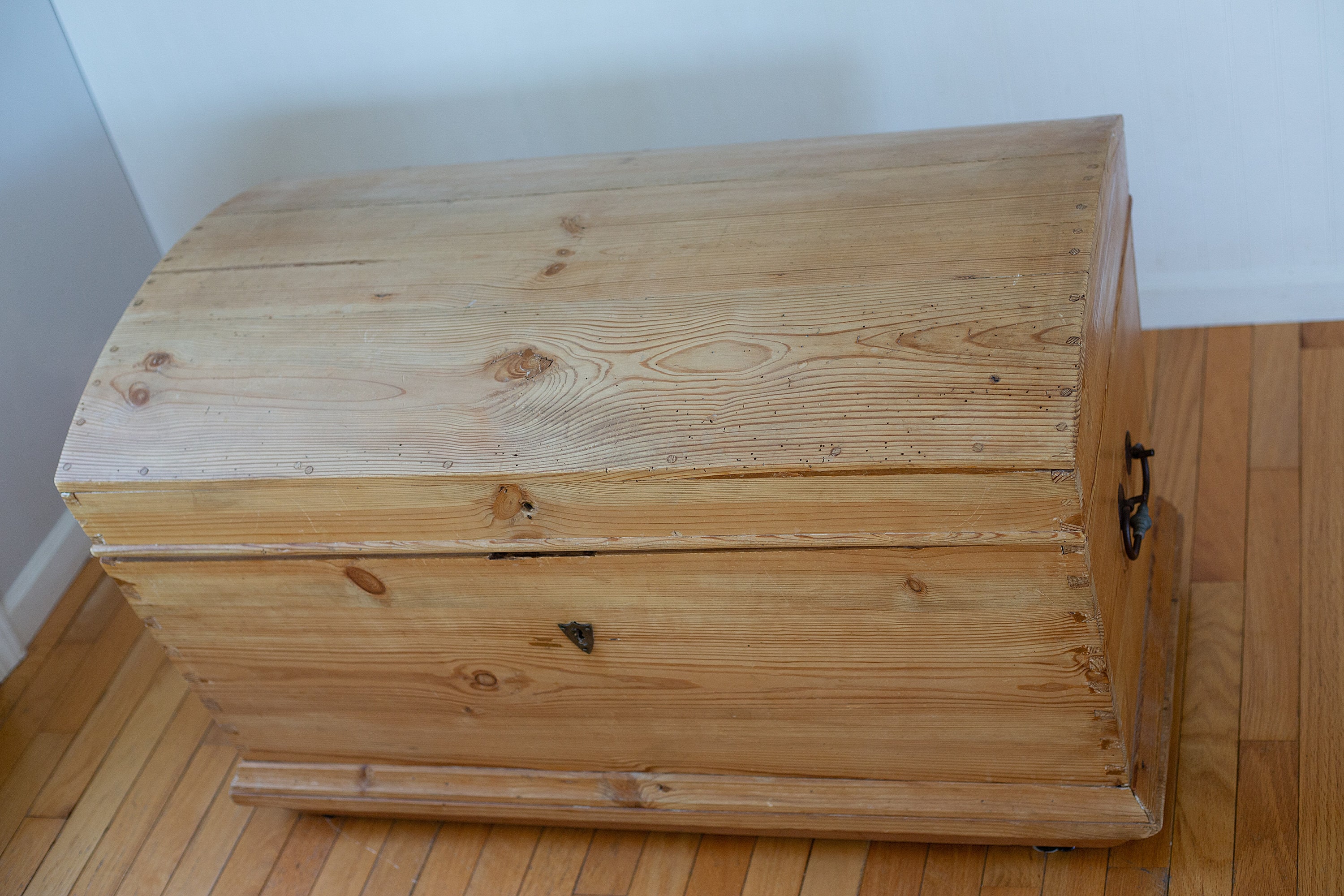 LARGE Antique German Immigrant Trunk / RARE 1800s European Antique / Scrubbed Pine Etsy