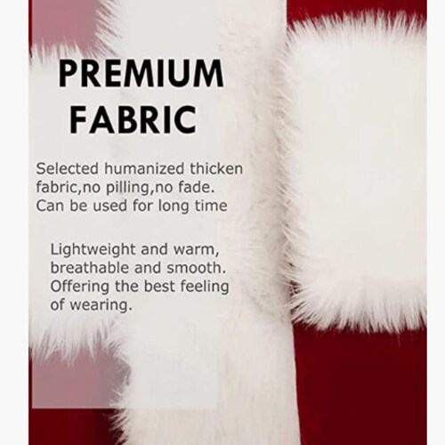 Christmas Santa shops Claus Costume Beard Adult Men Deluxe Plush Santa Suit Outfit Set
