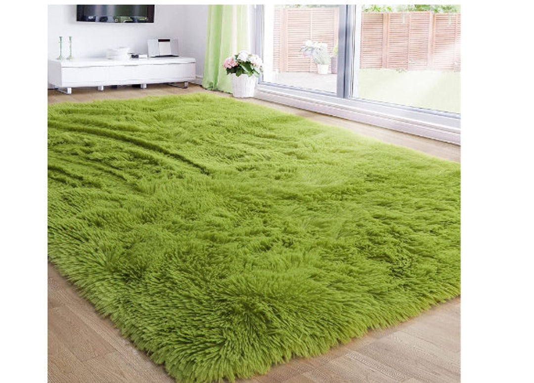 Moss Rug Grass Green Area Rug for Bedroom4'x6'fluffy Etsy