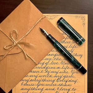 Servicio de carta manuscrita personalizada / Regalo especial para cualquier ocasión / Papel hecho a mano / Caligrafía / Vintage / Carta de amor