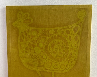 Arte tessile vintage firmata Peterson, MCM Design di ispirazione danese