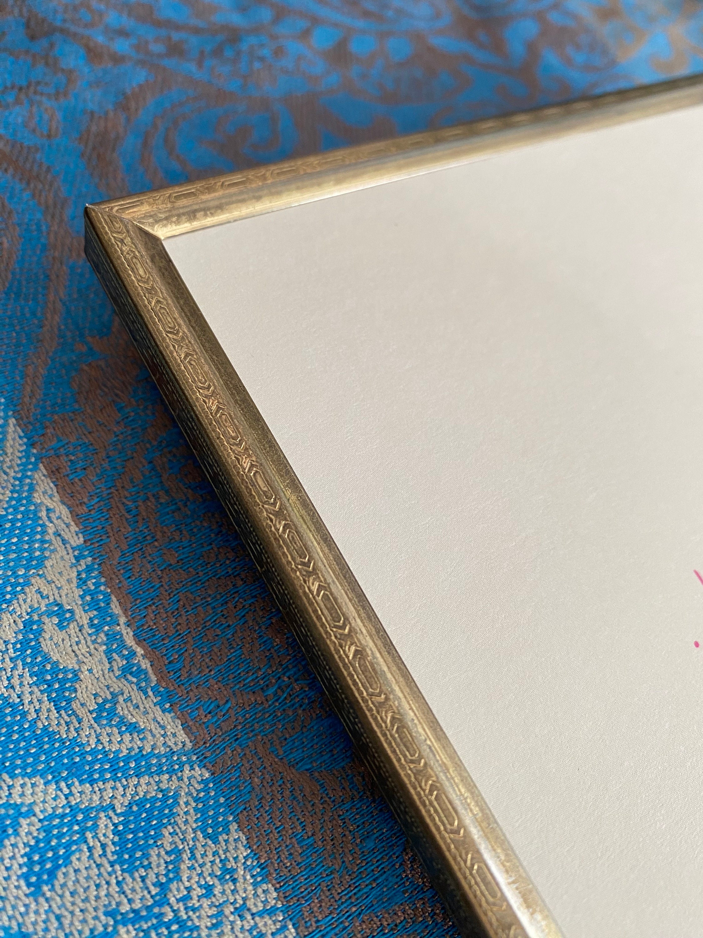 Antique Gold 5 by 7 Picture Frame Pressed Metal Etsy