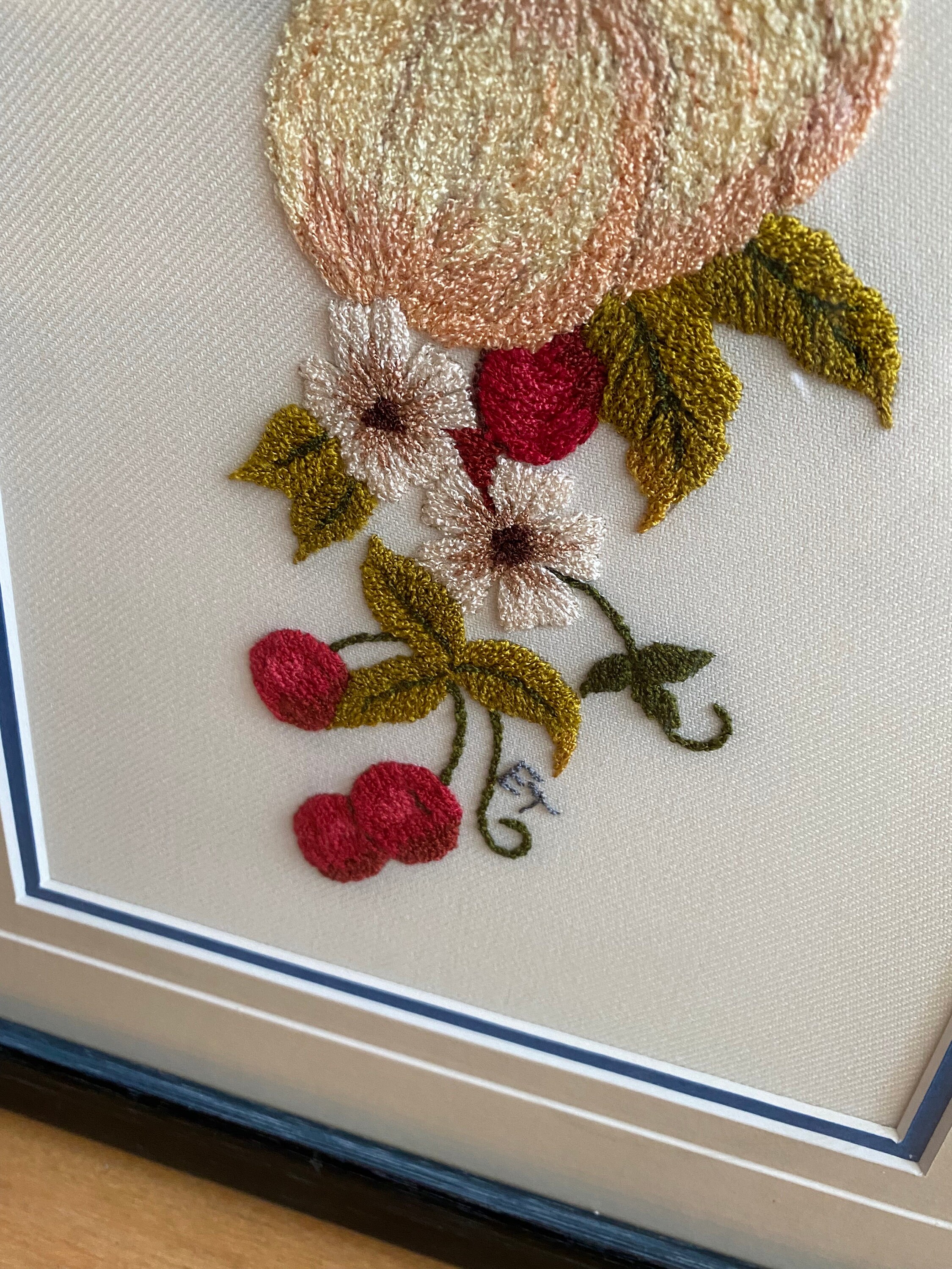 Vintage Needle Craft, Japanese Bunka, Framed Embroidery, Handcrafted ...
