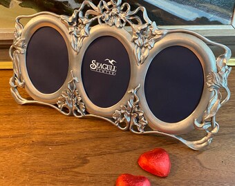 シーガル ピューター 写真立て Seagull ミニフォトフレーム 楕円形