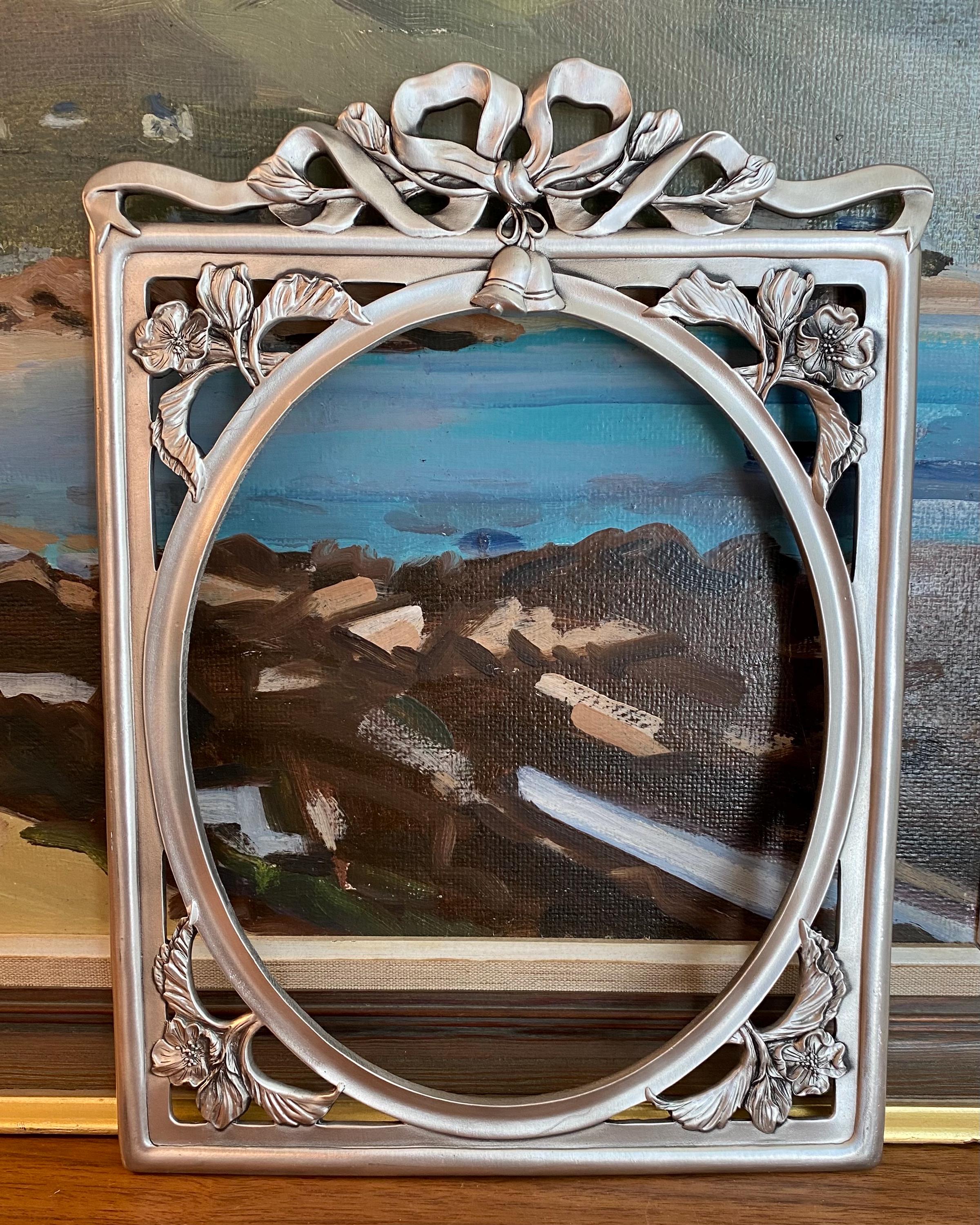 Vintage Pewter Picture Frame, Seagull Fine Pewter, Elegant Floral