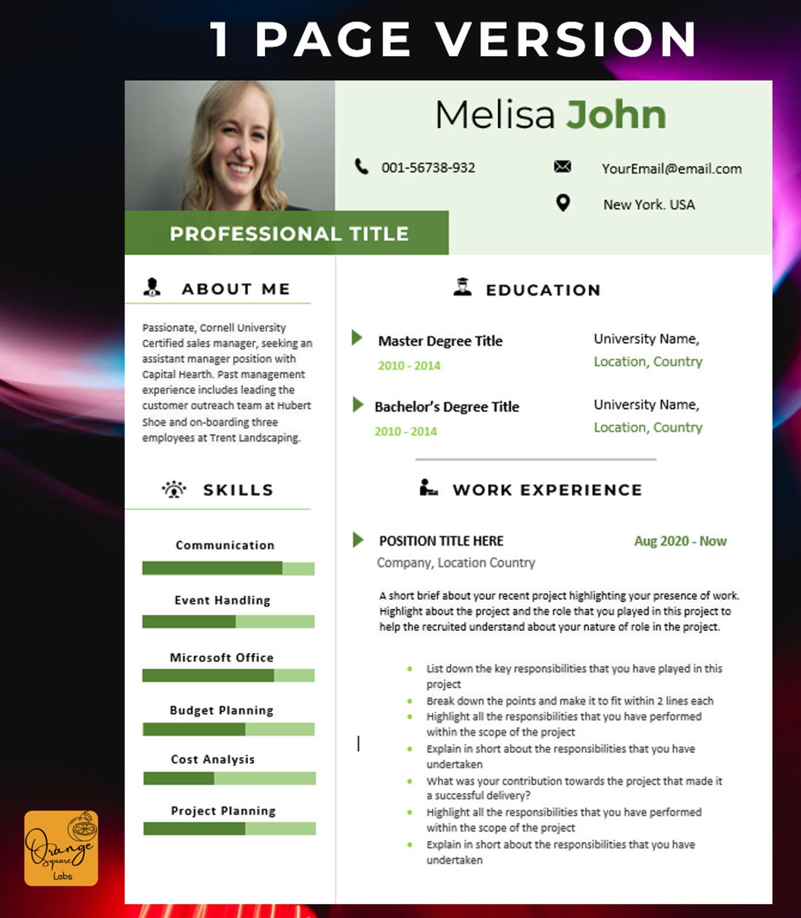 modern-professional-cv-resume-template-with-photo-cover-etsy