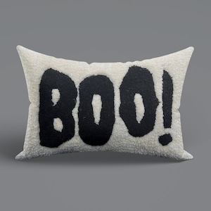 Halloween Pillow, Halloween Tufted Pillow,Halloween Decoration BOO Personalize Punch Needle Pillow, Gothic Home Decor,Halloween Decor