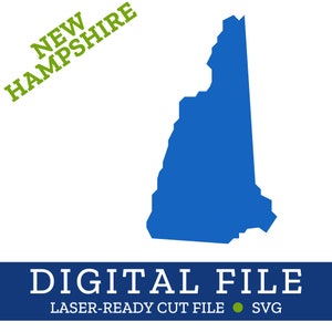NEW HAMPSHIRE State Home Ornament, SVG digitale Datei für Laser, Glowforge, Silhouette, Cricuit, Christmas Craft Fair Bestseller