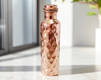 34 Oz Pure Copper Water Bottle Set - Hammered Leak-Proof Bottle With Tumbler, Carrying Bag & Decorative Sleeve - View #11