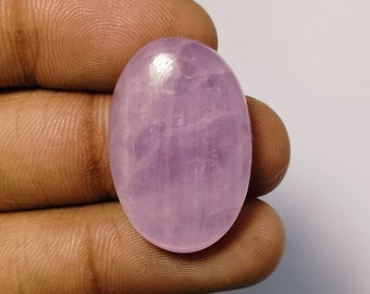 Kunziet cabochon edelsteen: losse halfedelsteen, 35 kt (27 x 18 mm)
