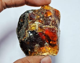 Amber Stone: Natural Rare Raw Transparent Golden Amber, (41 Carat ...