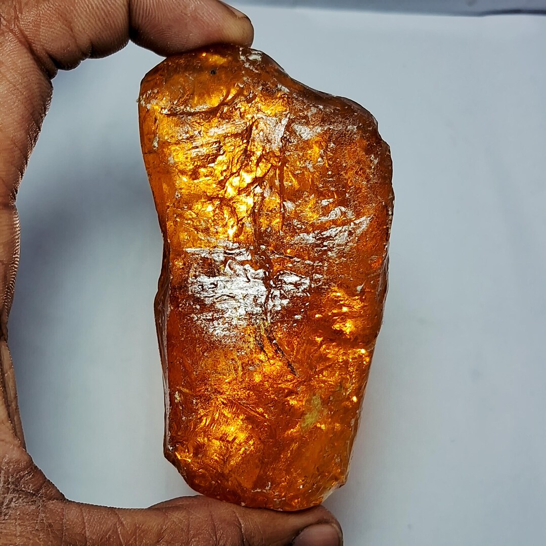 Amber Stone: Golden Amber Gemstone Cabochon for Healing, (395 Carat ...