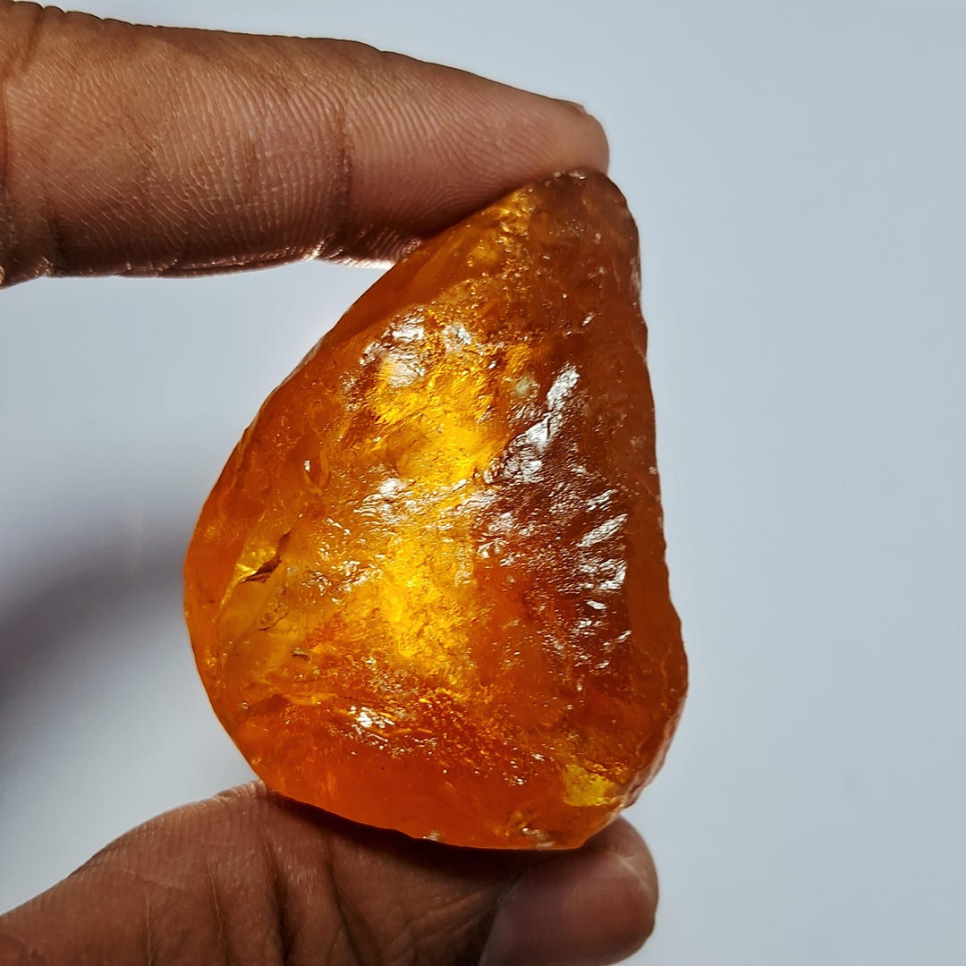Amber Stone: Golden Amber Gemstone Cabochon for Healing, (115 Carat ...