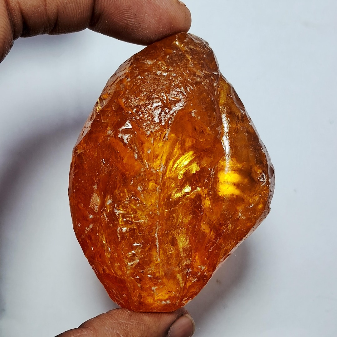 Amber Stone: Golden Amber Gemstone Cabochon for Healing, (263 Carat ...