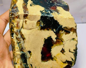 Top Rare + Big Roher Bernstein, Bernstein Edelstein, Cabochon, Bernstein loser Stein halb kostbarer goldener Bernstein für die Heilung Verwenden. 2780 Cts. 130X100X62 MM