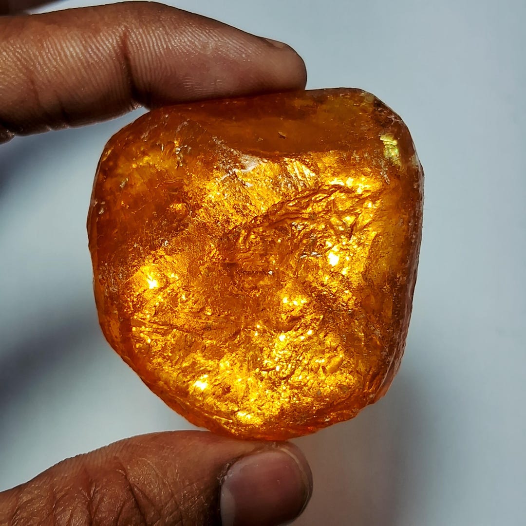 Amber Stone: Golden Amber Gemstone Cabochon for Healing, (178 Carat ...