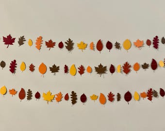 Papiergirlande mit Herbstblättern | Herbst- und Erntedankdeko | Kaminsims- und Partydekoration | Fotorequisite